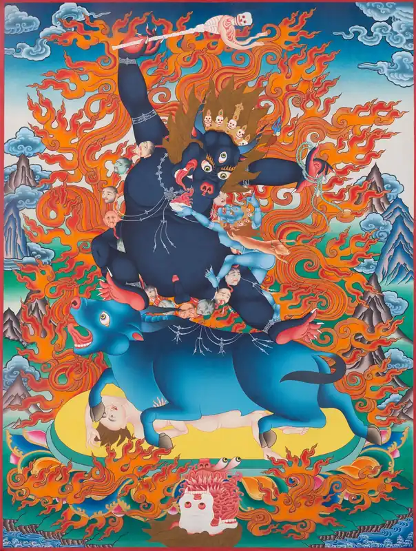 Peinture artisanale de Yamantaka