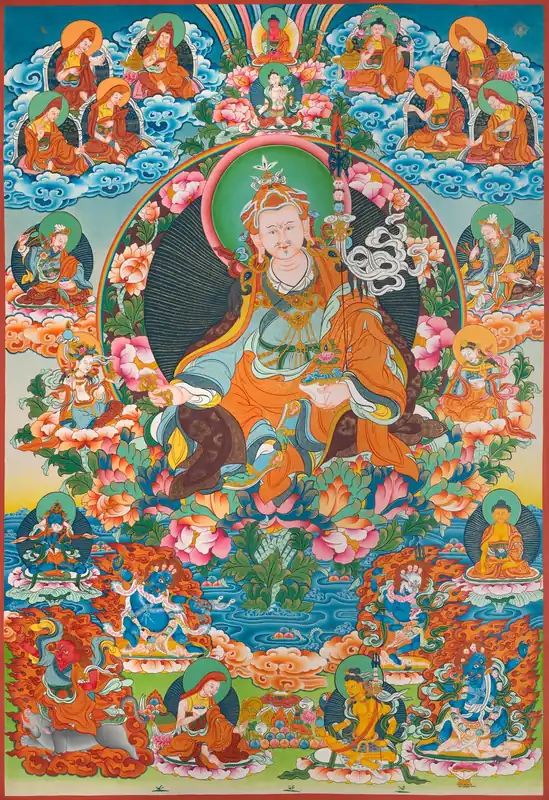 Art traditionnel de Thangka de Padmasambhava