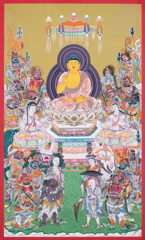 Thangka d’Amitabha Bouddha de style japonais