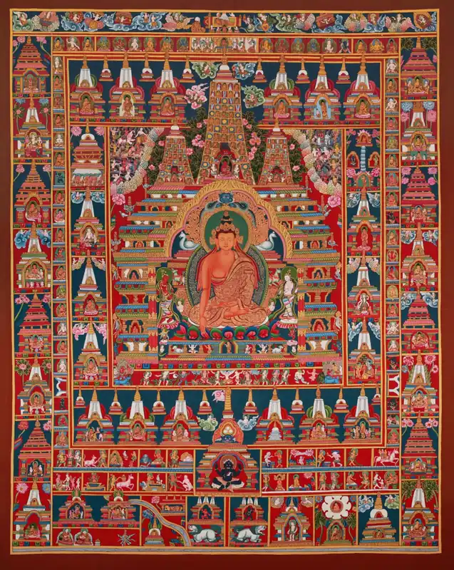 Peinture rituelle de Shakyamuni Bouddha