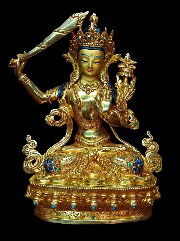 Statue de Manjushri assis
