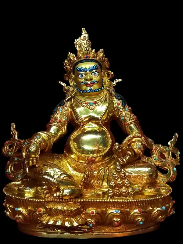Jambhala Jaune – Statue de la Divinité de la Richesse