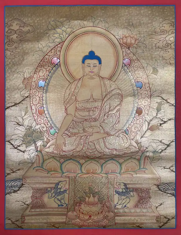 Peinture artisanale de Bouddha Shakyamuni
