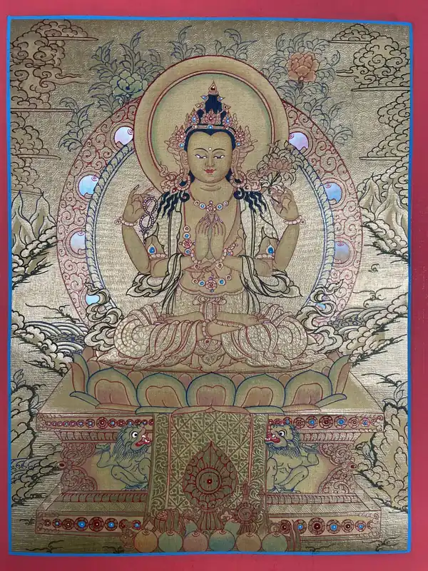 Peinture rituelle de Chenrezig