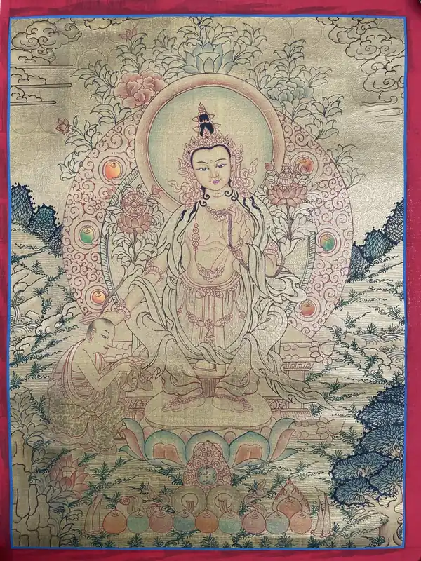 Peinture traditionnelle de Maitreya Bouddha