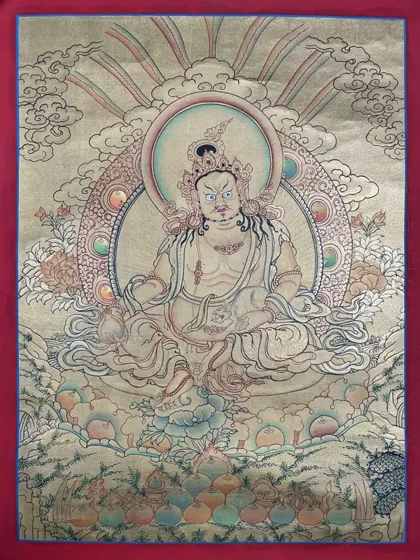 Peinture traditionnelle de Yellow Jambhala