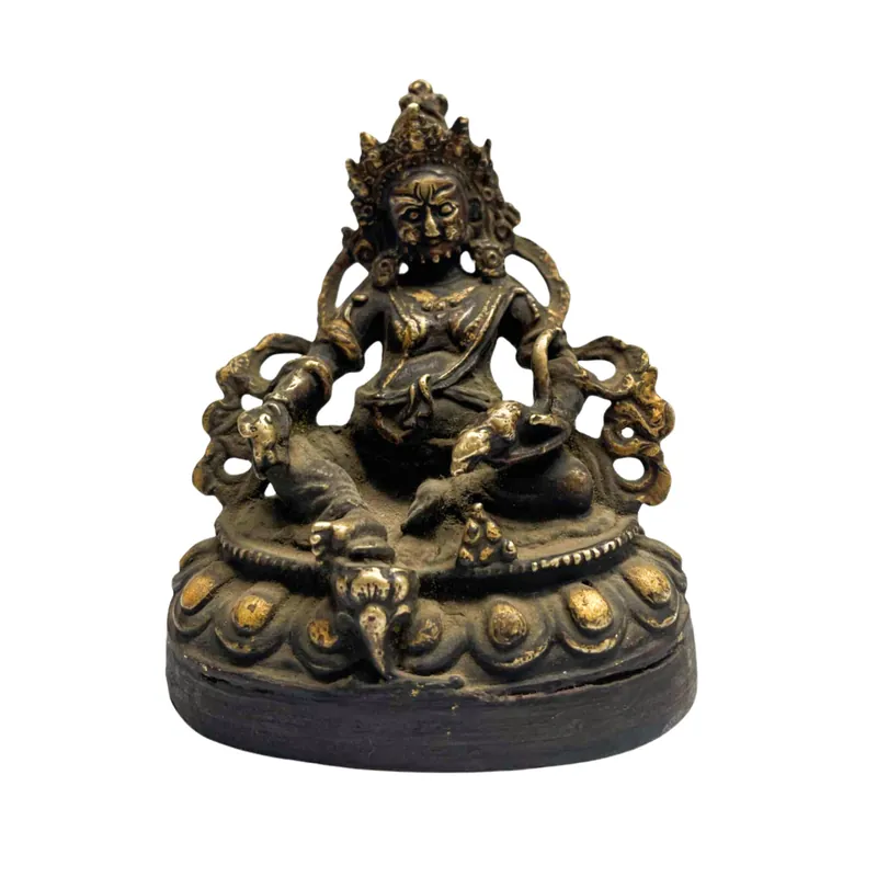 Jambhala Jaune – Statue de la Divinité Bouddhiste de la Richesse