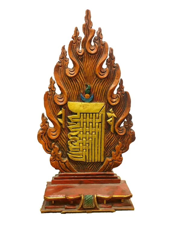Base en bois sculpté du Kalachakra