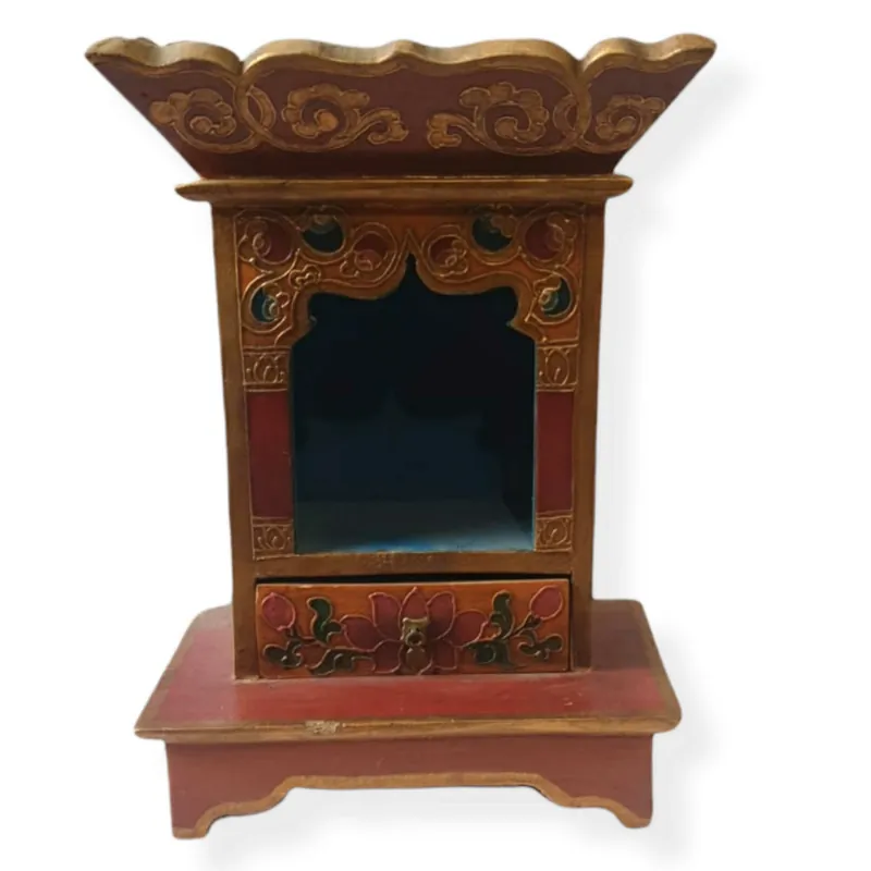 Base d’autel en bois pour statue
