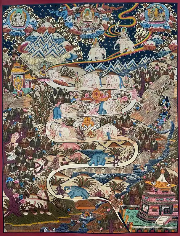 Voie vers le Ciel : Art du Thangka Bouddhiste