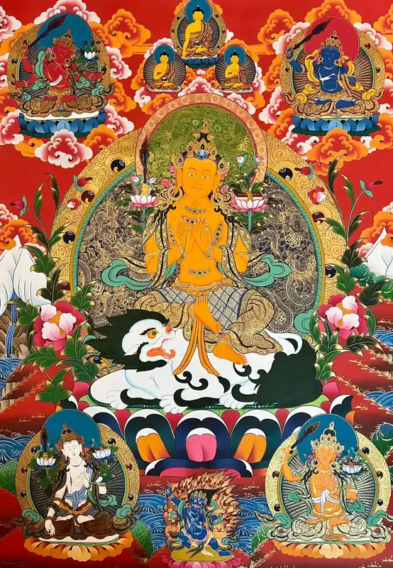 Art de la peinture traditionnelle du Bouddha Maitreya
