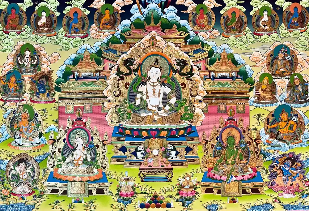 Peinture bouddhiste de Vajrasattva