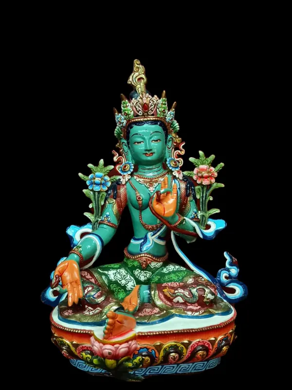 Statue de Tara Verte, Sculpture Tibétaine