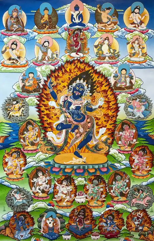 Peinture traditionnelle de Mahakala
