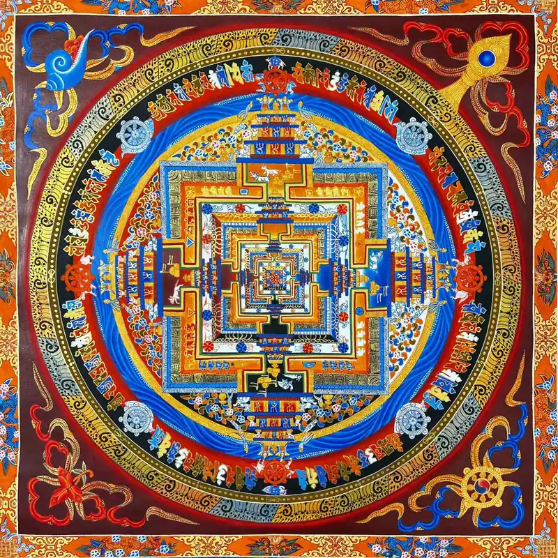 75 cm mandala tibétain de Kalachakra