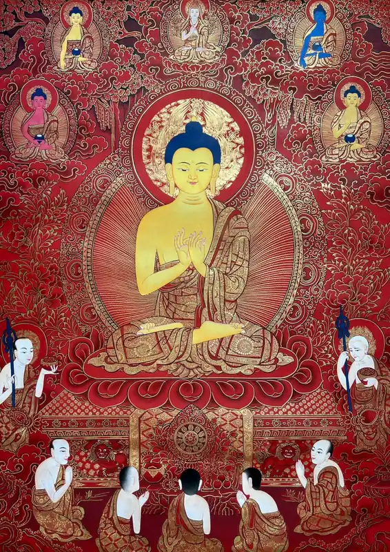 Vairocana Buddha Thangka bouddhiste