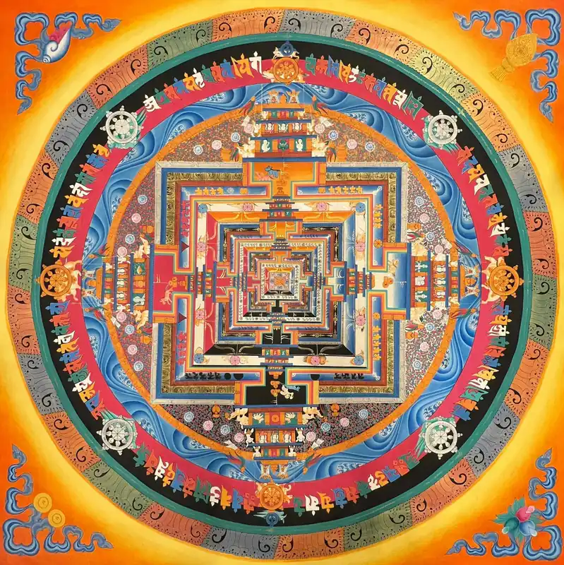 Le mandala de Kalachakra de 150 cm