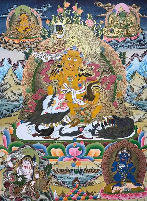 Thangka bouddhiste de Pancha Jambhala