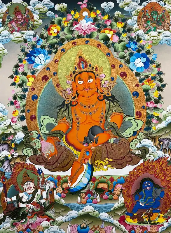 Thangka rituel de Pancha Jambhala