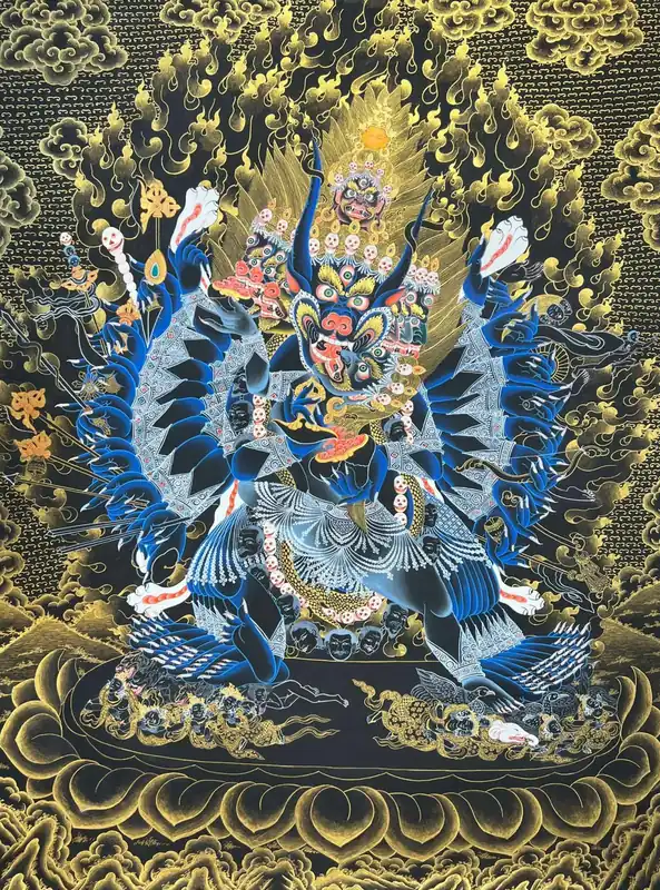 Art traditionnel de la peinture de Yamantaka