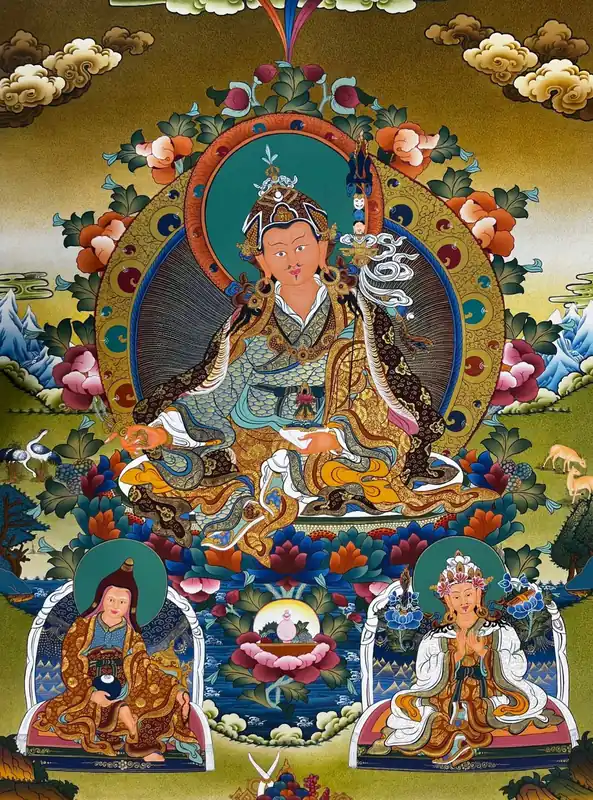 Art tibétain de Thangka de Padmasambhava