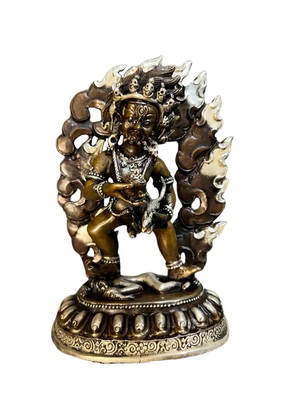 Statue de Dzambala Noir, une sculpture bouddhiste