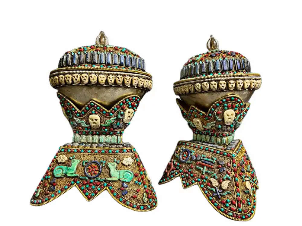 Ensemble de Kapala plaqué argent