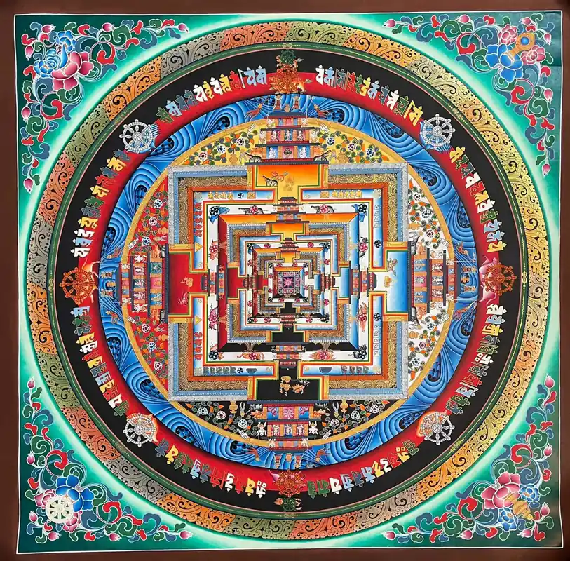 Art de la peinture rituelle du Mandala Kalachakra