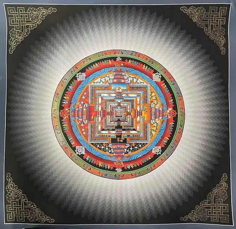 Art de la peinture traditionnelle du mandala Kalachakra