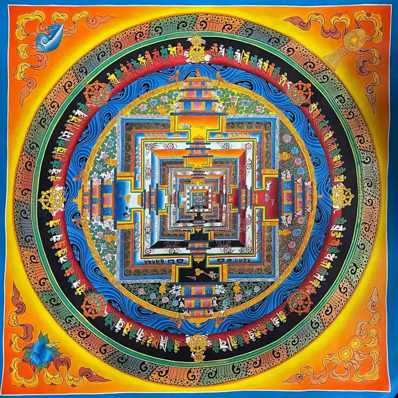 Art de la peinture du Mandala de Kalachakra