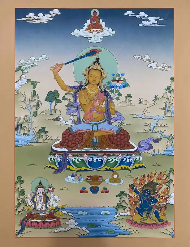 Manjushri Karma Gardri Thangka