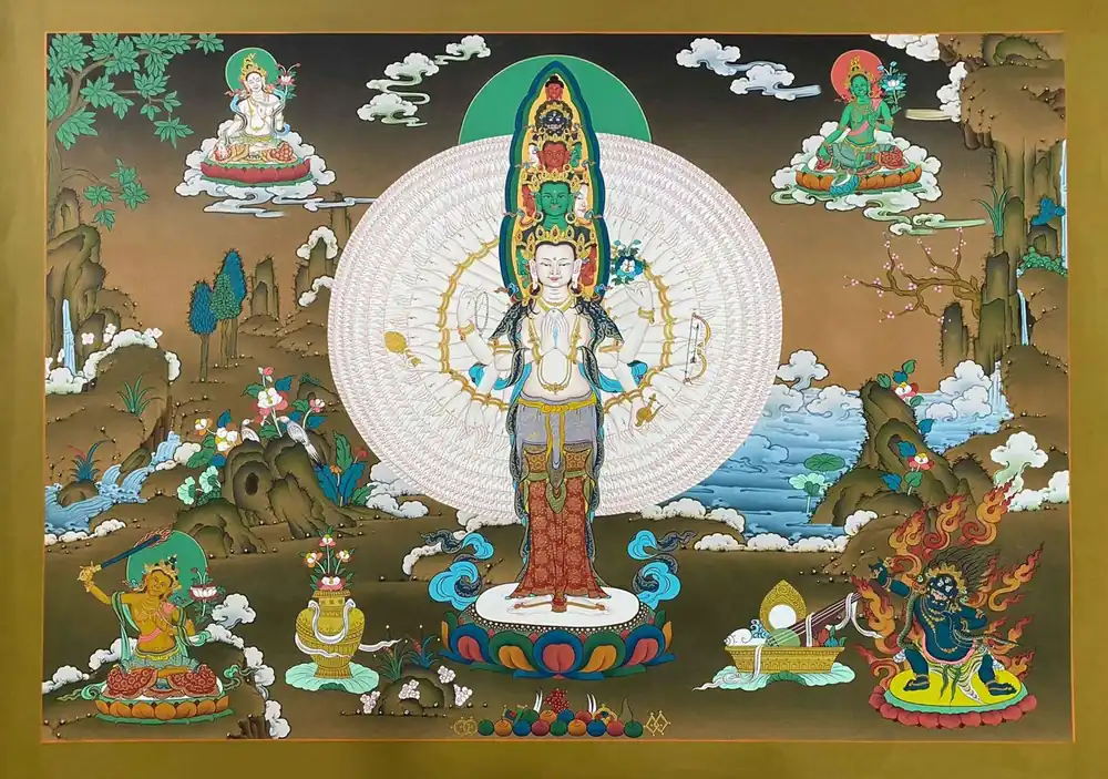 Peinture de Karma Gardri Sahasrabhuja Avalokitesvara
