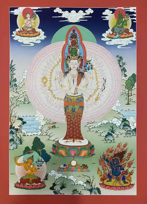 Karma Gardri Sahasrabhuja Avalokitesvara Thangka
