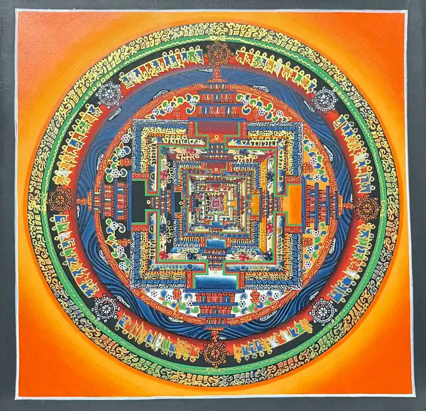 18 cm mandala rituel du Kalachakra