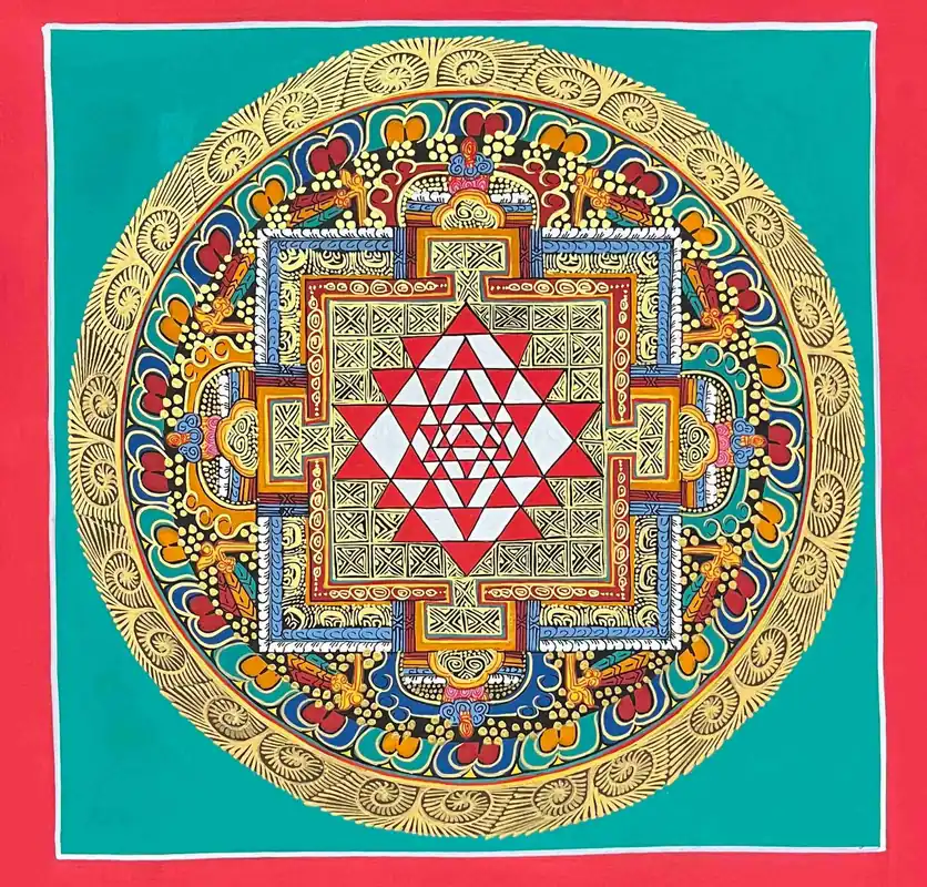 Le Sri Yantra est un mandala artistique tibétain.