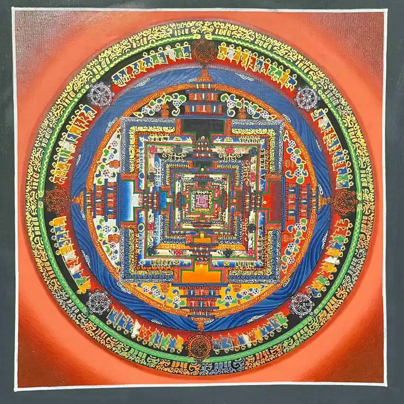 18 cm Kalachakra mandala tibétain