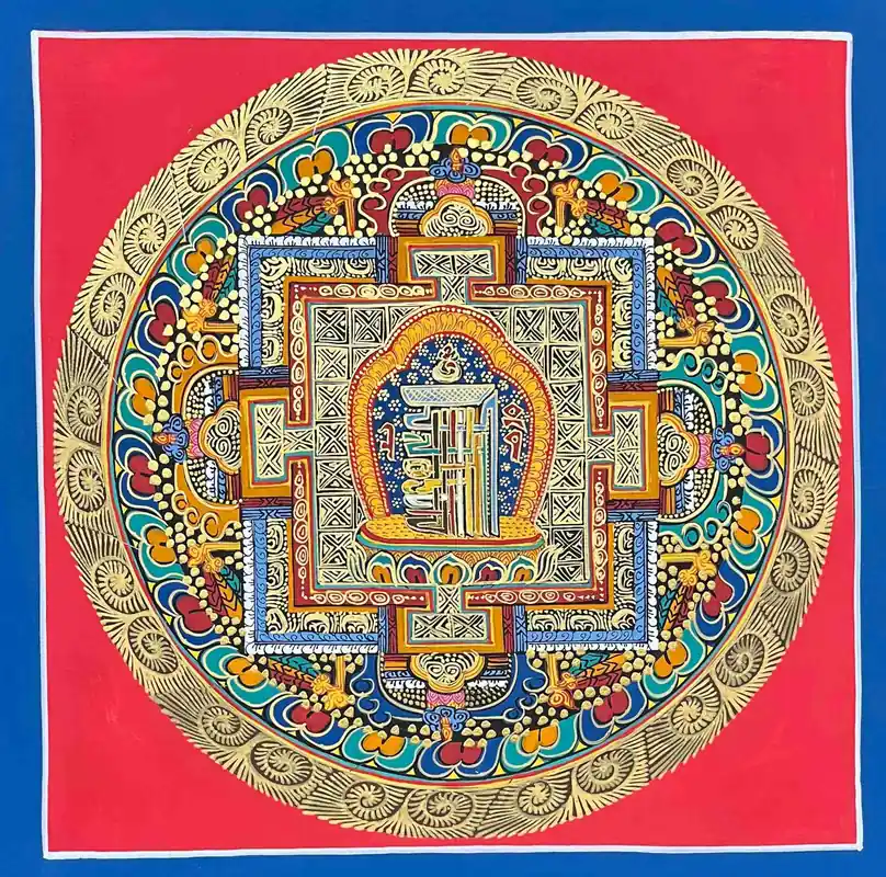 Le mandala de Kalachakra de 20 cm.
