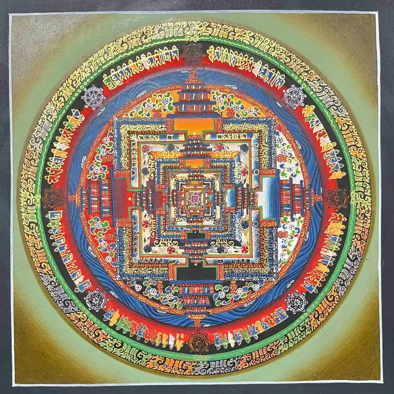 Le mandala de Kalachakra de 18 cm