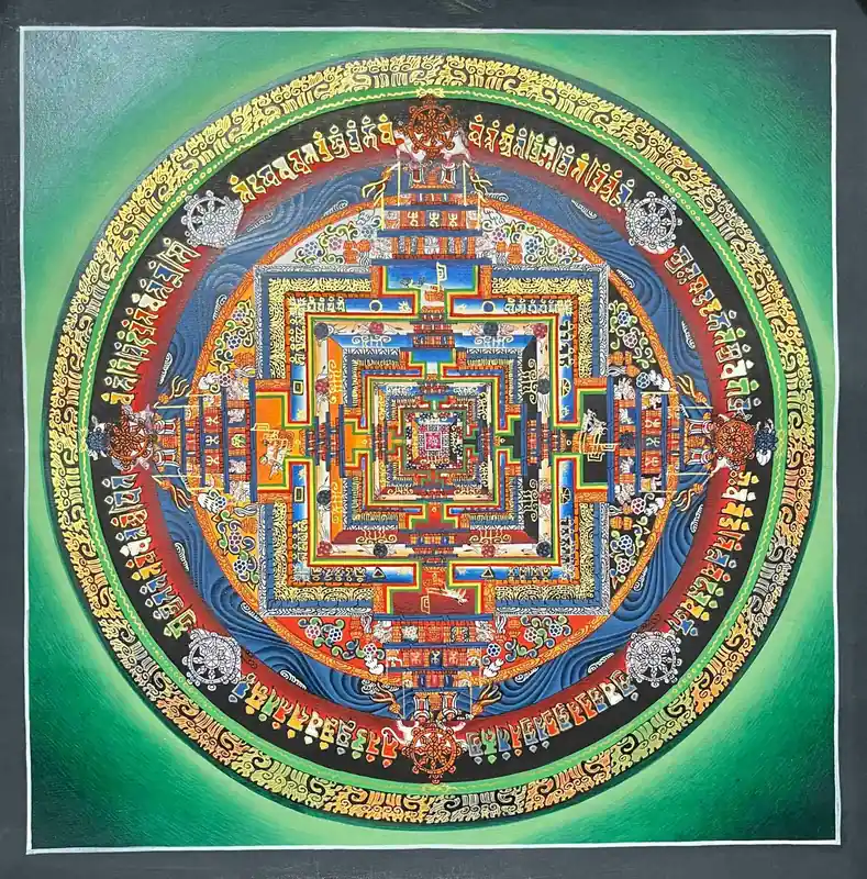 Art du mandala de Kalachakra de 26 cm