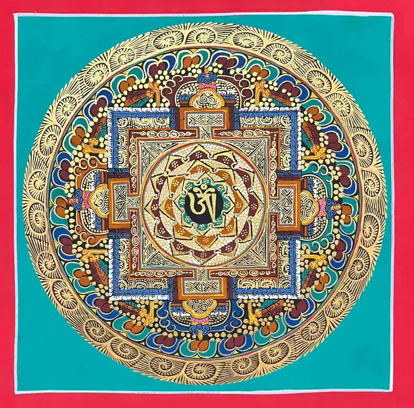 Art tibétain de mandala Om thangka
