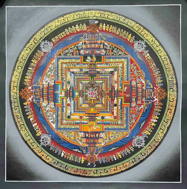 Le mandala tibétain de Kalachakra mesure 26 cm.