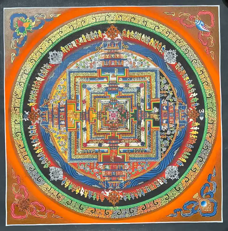 Le mandala de Kalachakra de 26 cm
