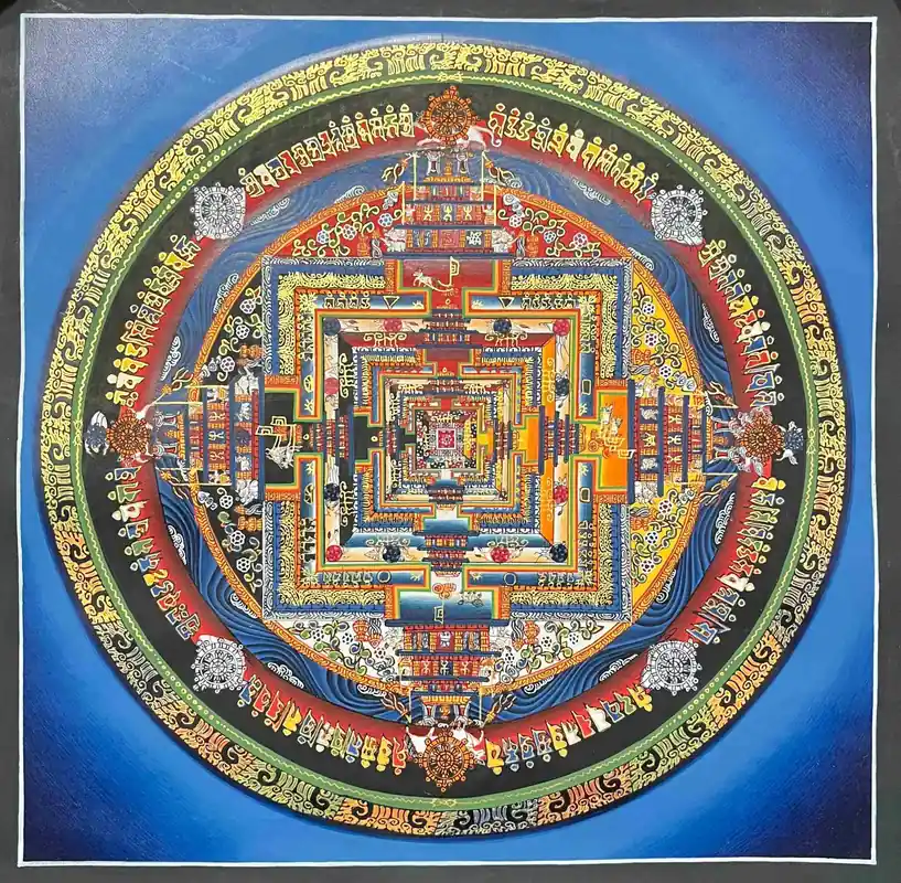 26 cm Kalachakra : art mandala traditionnel