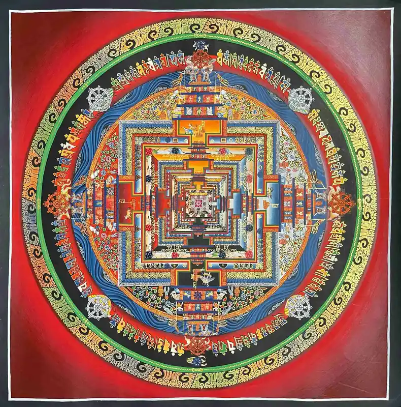 39 cm Kalachakra mandala rituel
