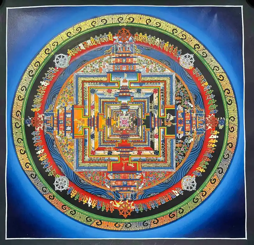 39 cm mandala rituel du Kalachakra
