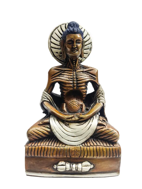 Statue du Bouddha jeûnant de 14 cm