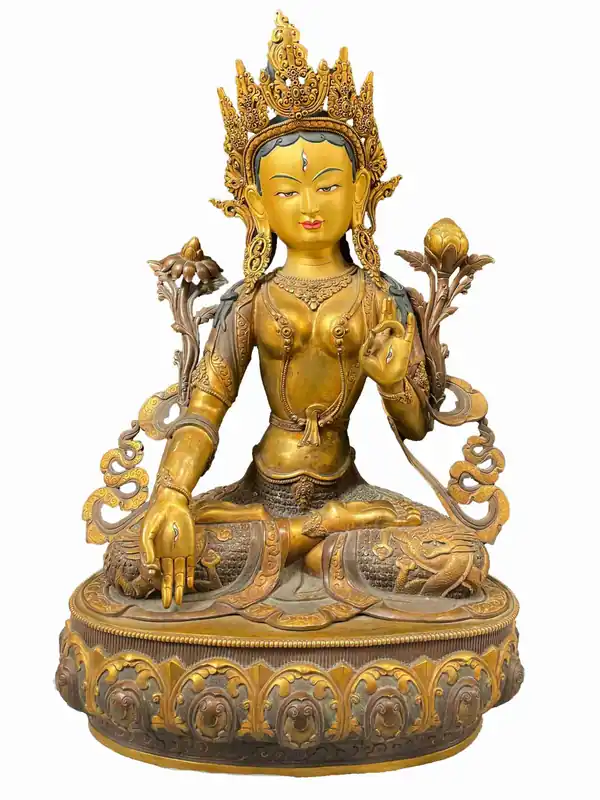 Statue traditionnelle de Tara Blanche – Divinité de la Compassion