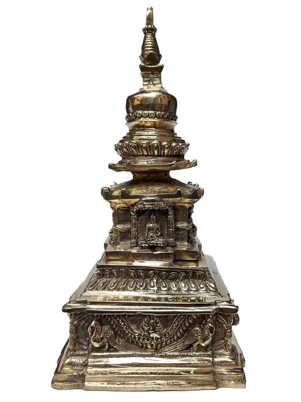 Stupa bouddhiste de 22 cm