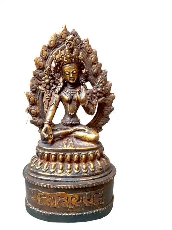 Statue artisanale de Tara Blanche du Népal