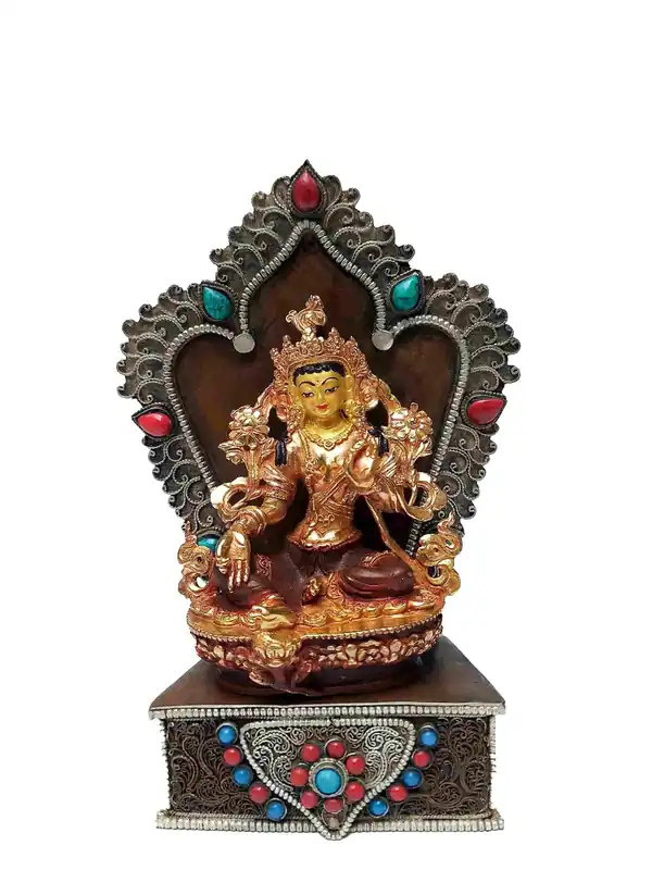Statue rituelle de Tara Verte